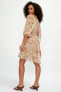 ALESSIA ZAMATTIO Gardenia Silk Dress in Rose Floral Print