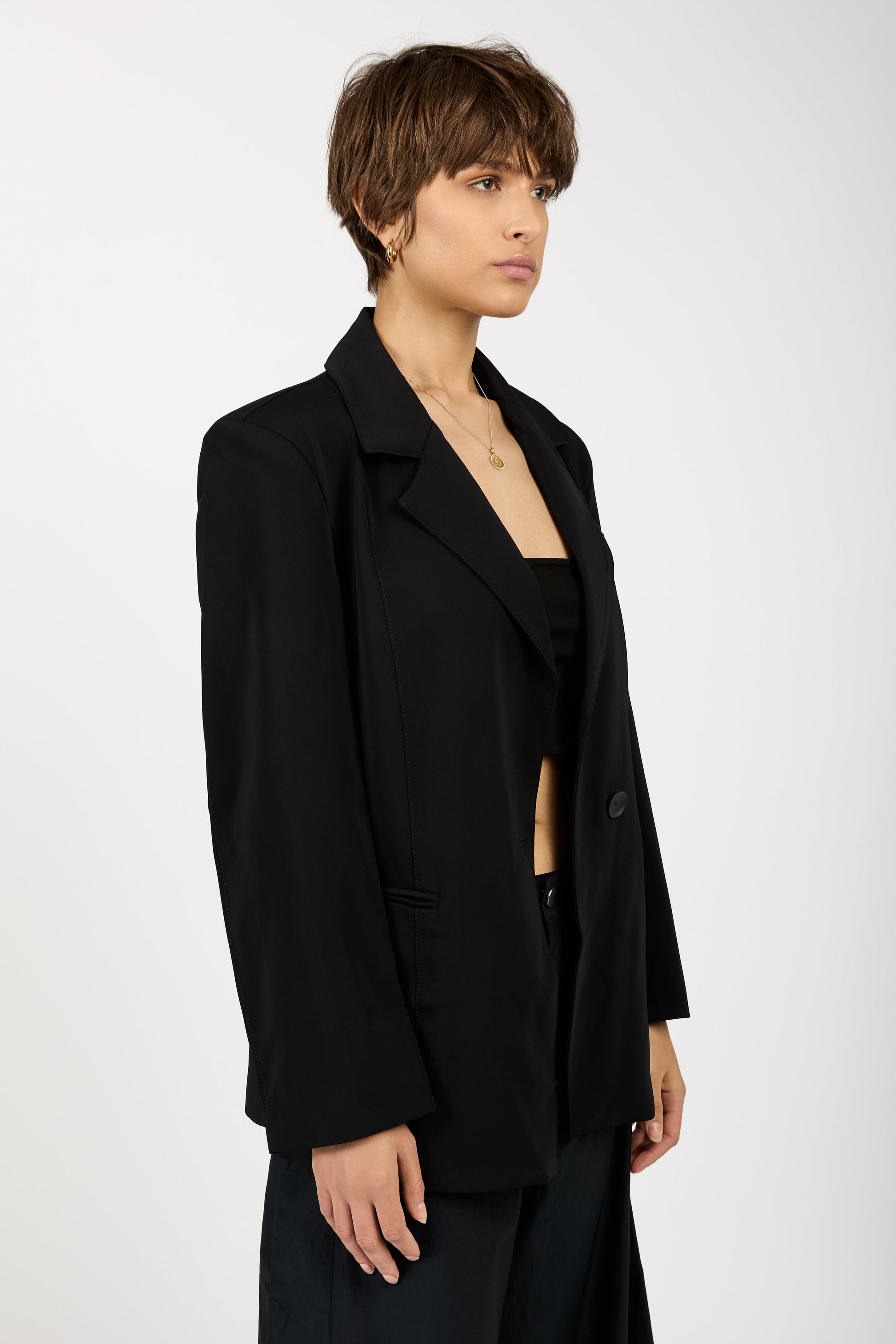 ANDREA YA'AQOV Oversized Blazer in Nero