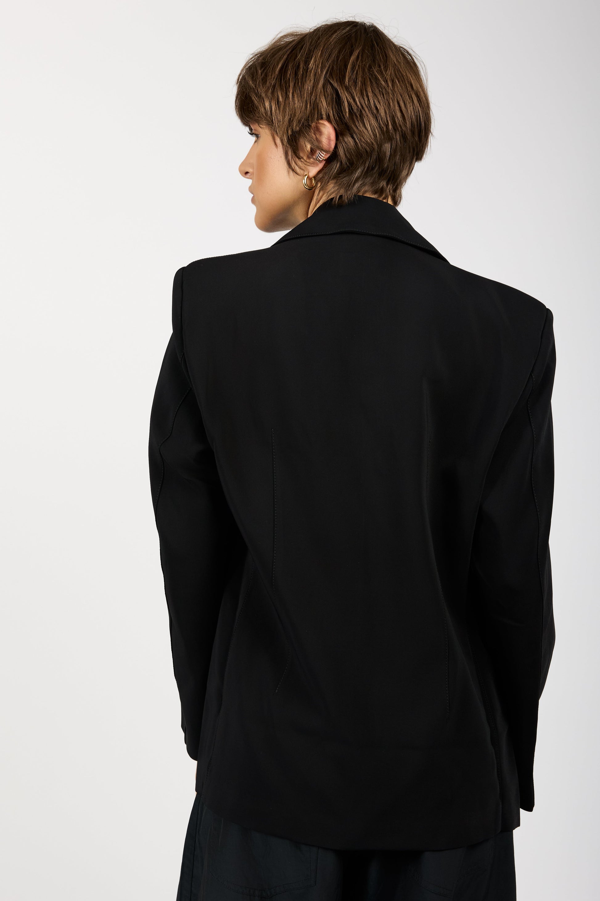 ANDREA YA'AQOV Oversized Blazer in Nero