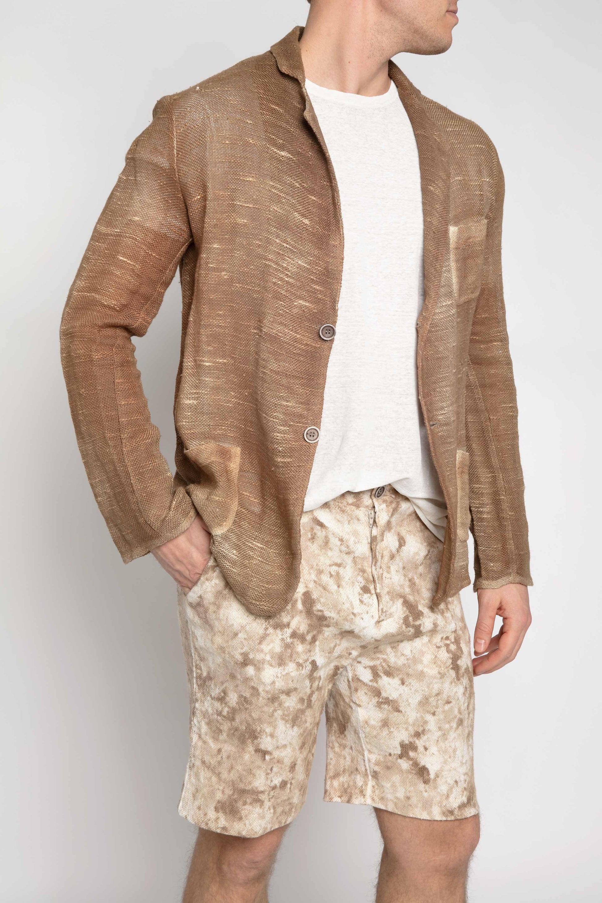 AVANT TOI Linen Blazer in Sughero