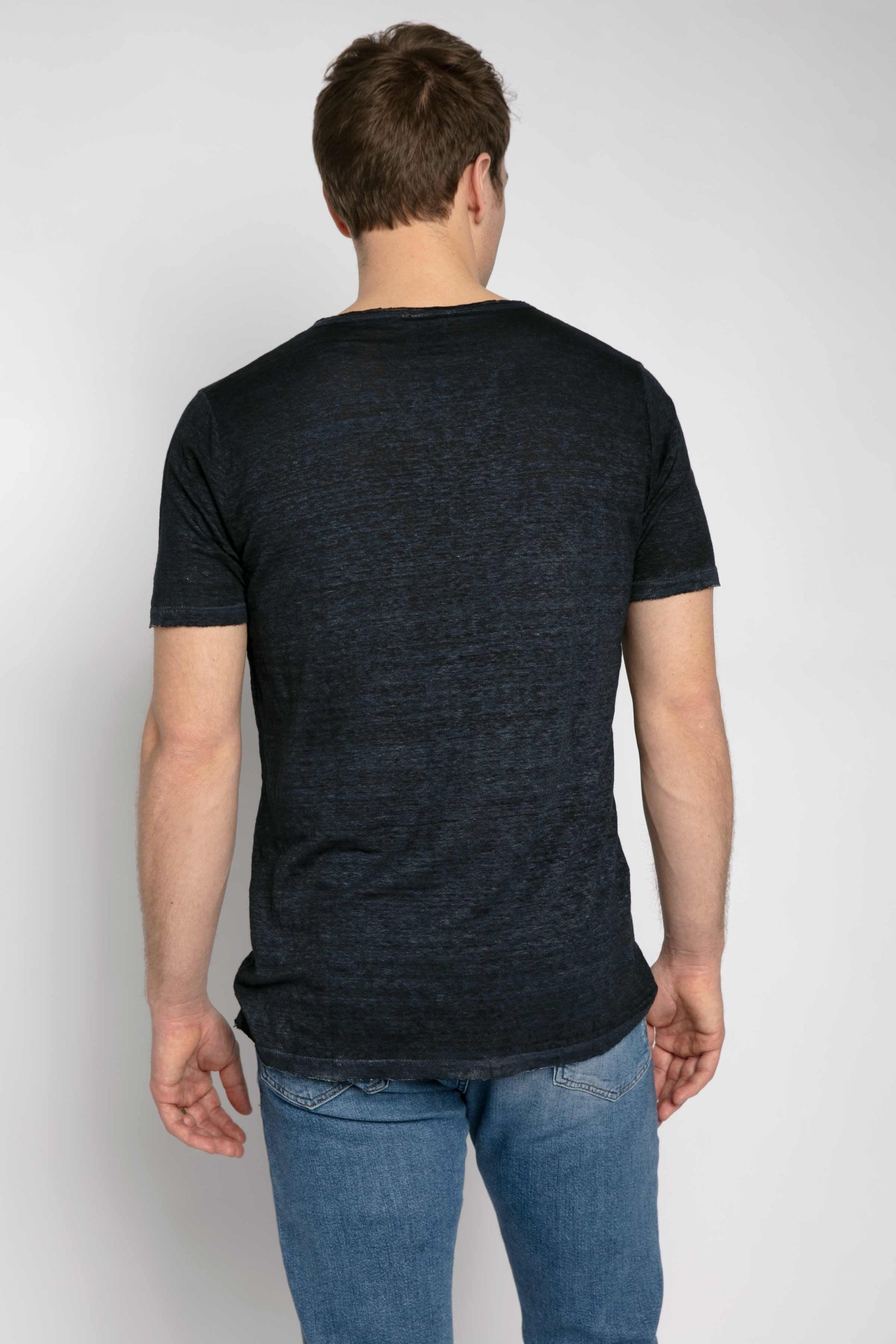 AVANT TOI Linen T-Shirt in Navy
