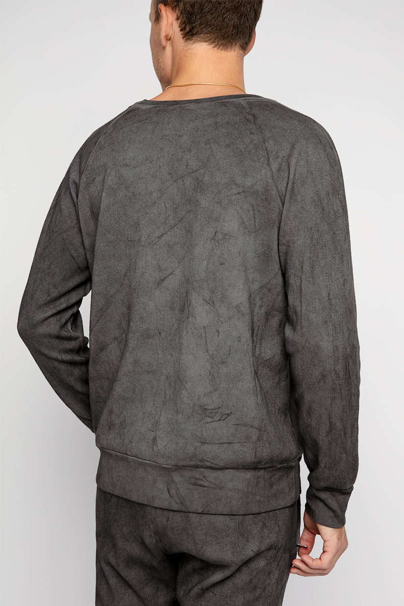 AVANT TOI Sweatshirt With Dirty Effect in Charcoal
