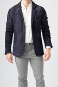 AVANT TOI Wool Blazer in Navy Blue