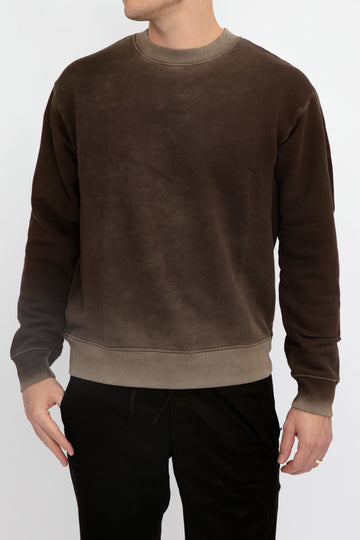 COTTON CITIZEN Bronx Crewneck Sweatshirt in Vintage Espresso