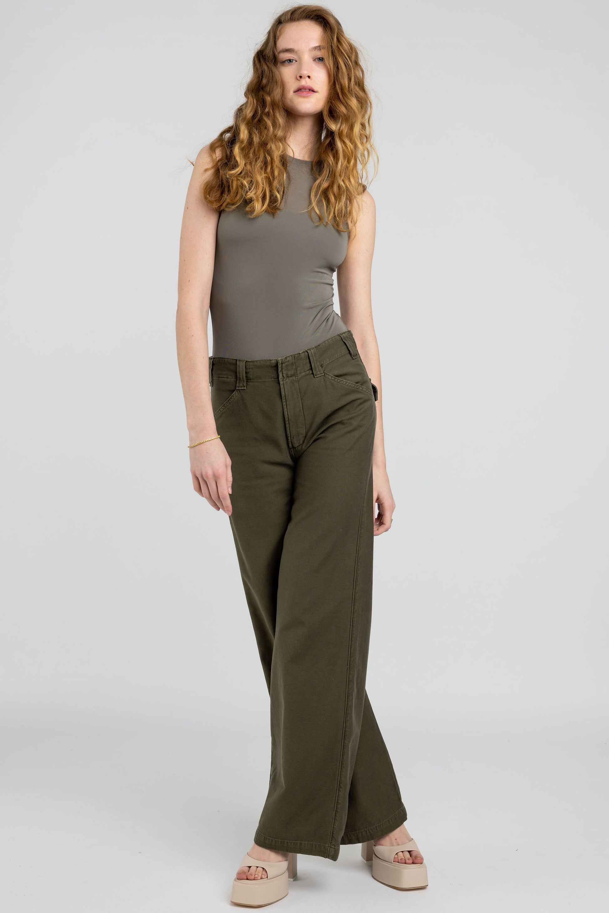 CITIZENS OF HUMANITY Paloma Utility Trouser in Tea Leaf
