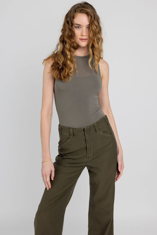 CITIZENS OF HUMANITY Kenzie Mesh Bodysuit in Falcon