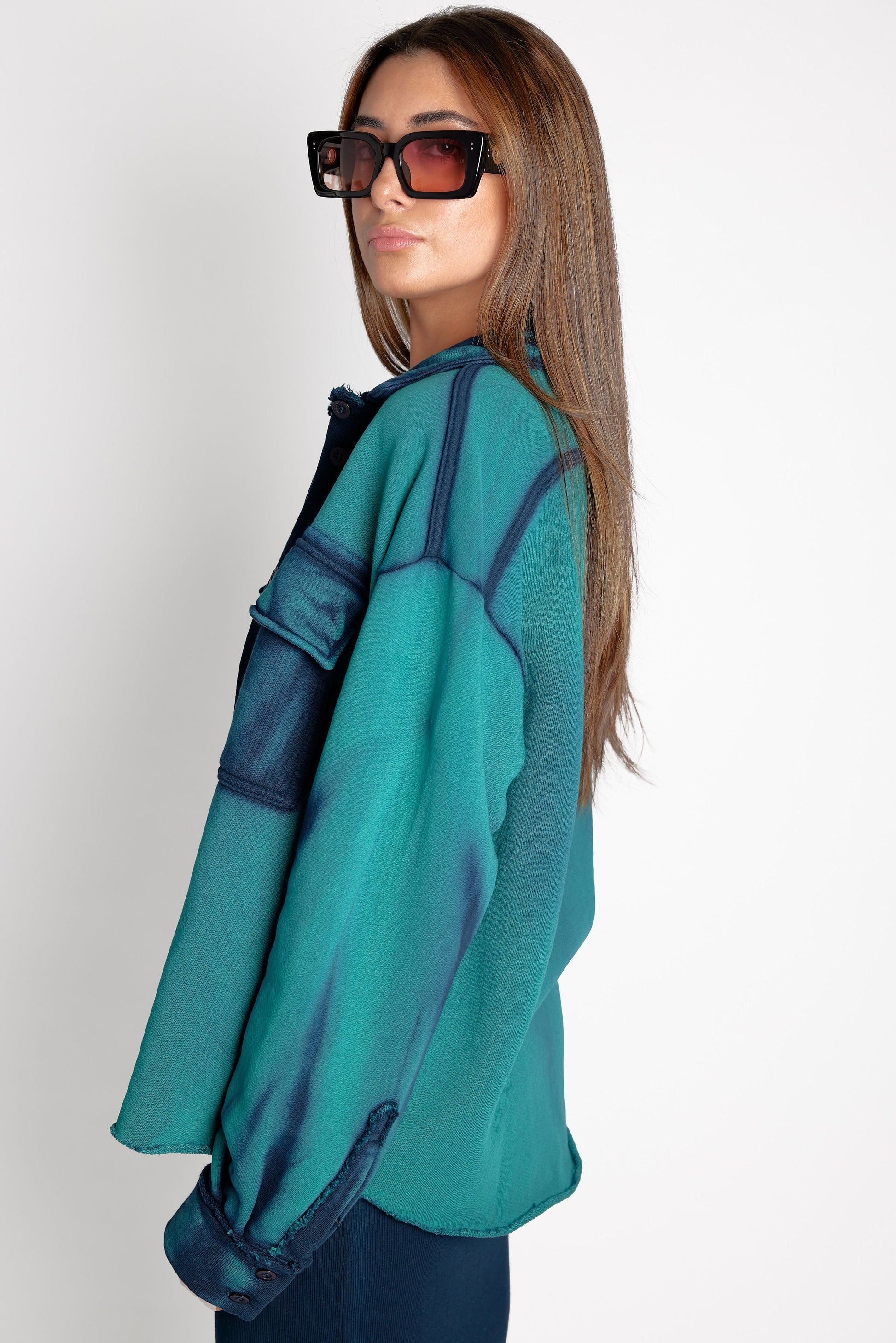 COTTON CITIZEN Brooklyn Button Down Shirt in Blue Cast