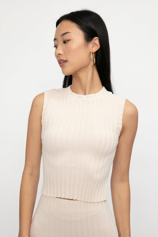 COTTON CITIZEN Capri Muscle Tank in Oatmeal