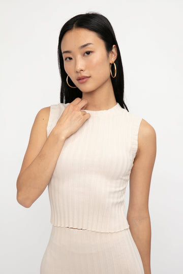 COTTON CITIZEN Capri Muscle Tank in Oatmeal