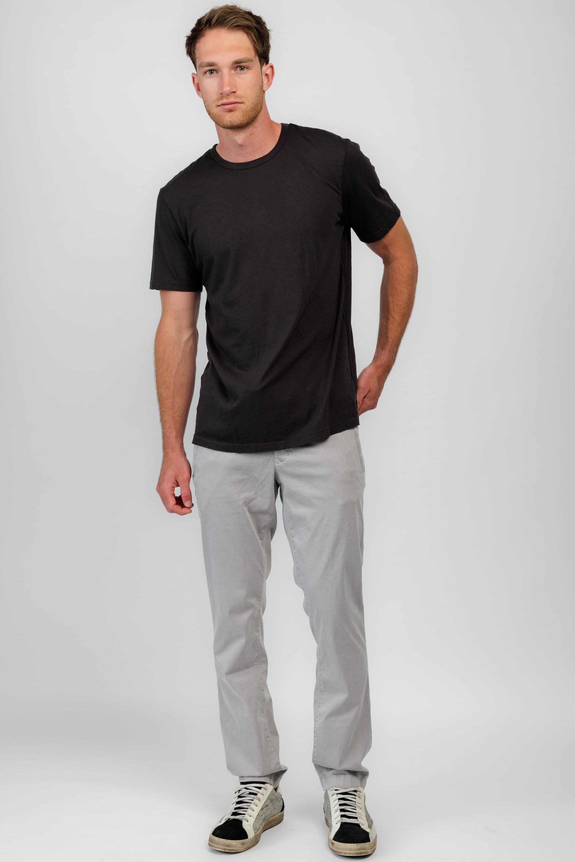 COTTON CITIZEN Classic Crewneck T-Shirt in Charcoal