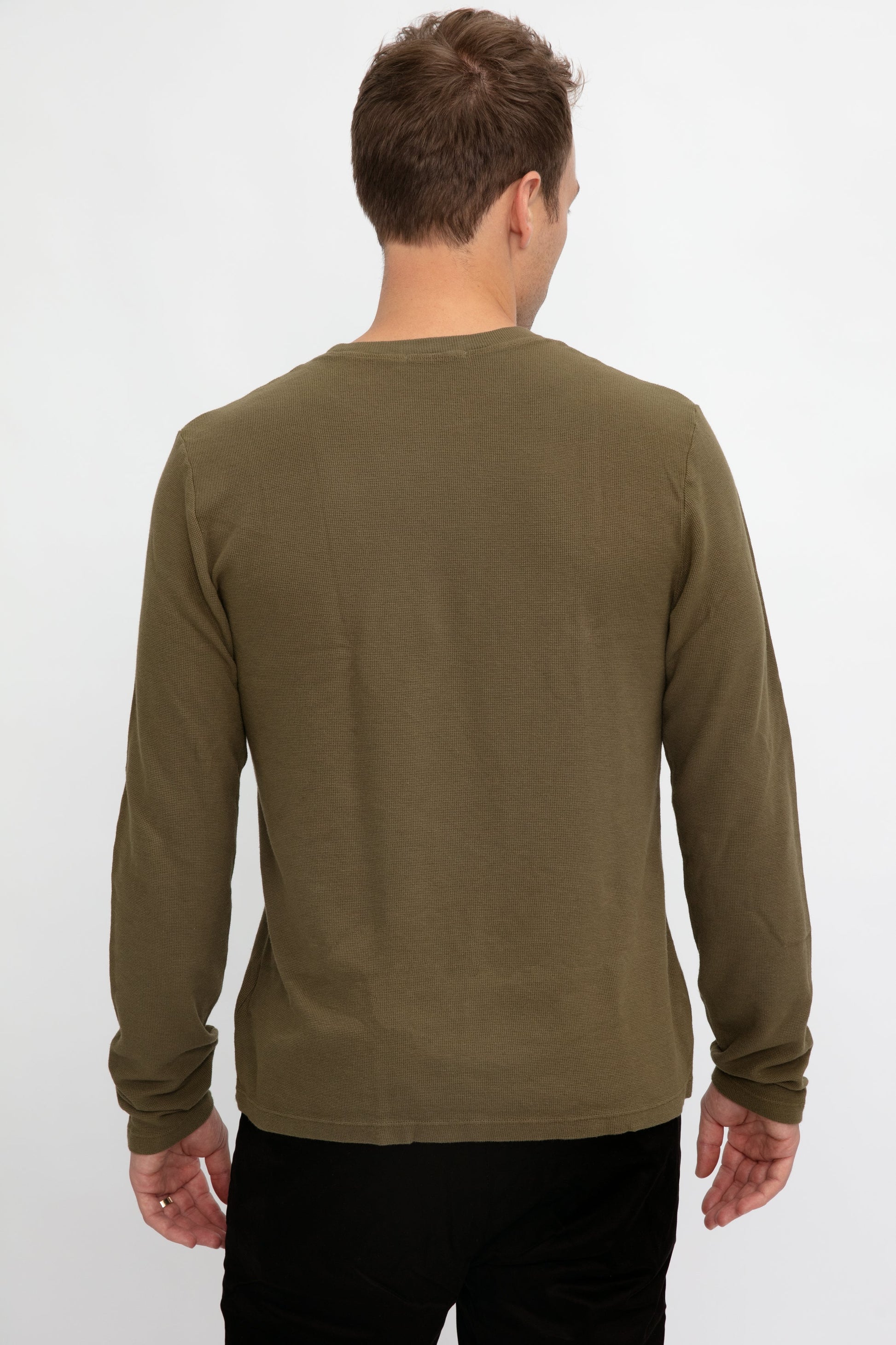 COTTON CITIZEN Hendrix Crewneck Shirt in Olive