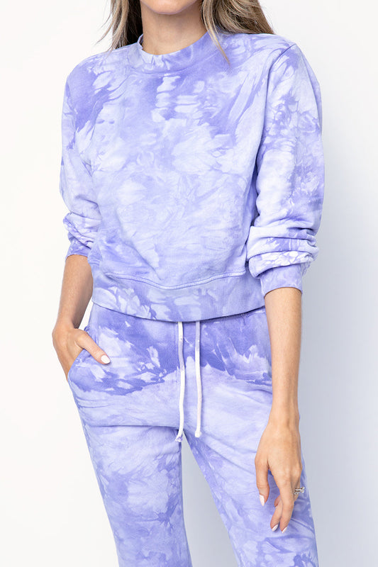 COTTON CITIZEN Milan Crewneck Sweatshirt in Lilac Crystal