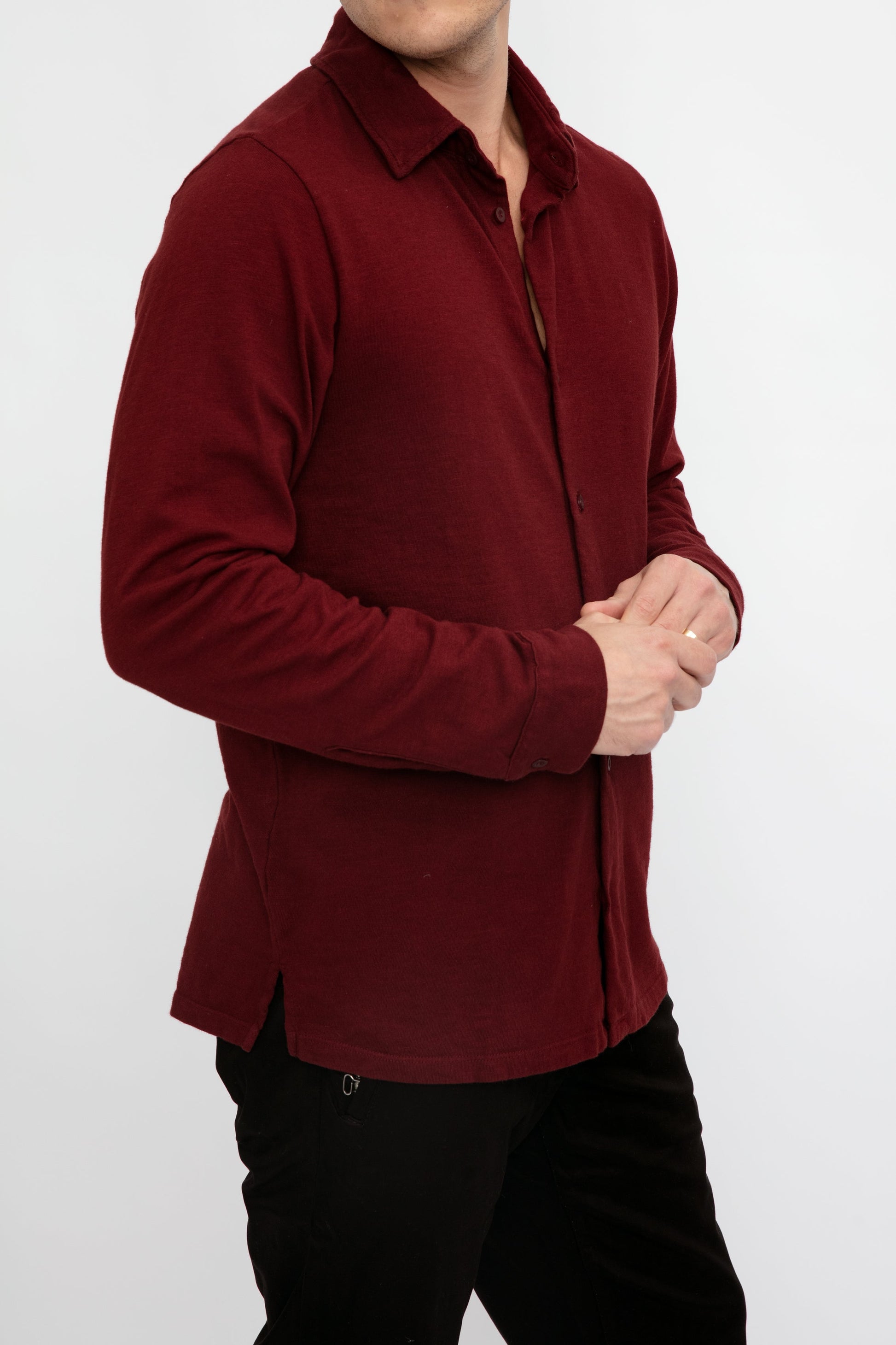 COTTON CITIZEN Presley Button Down Shirt in Brick