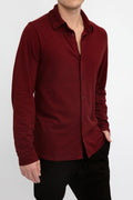 COTTON CITIZEN Presley Button Down Shirt in Brick