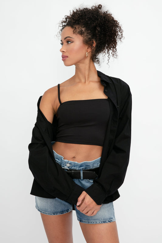 COTTON CITIZEN Santorini Shirt in Jet Black