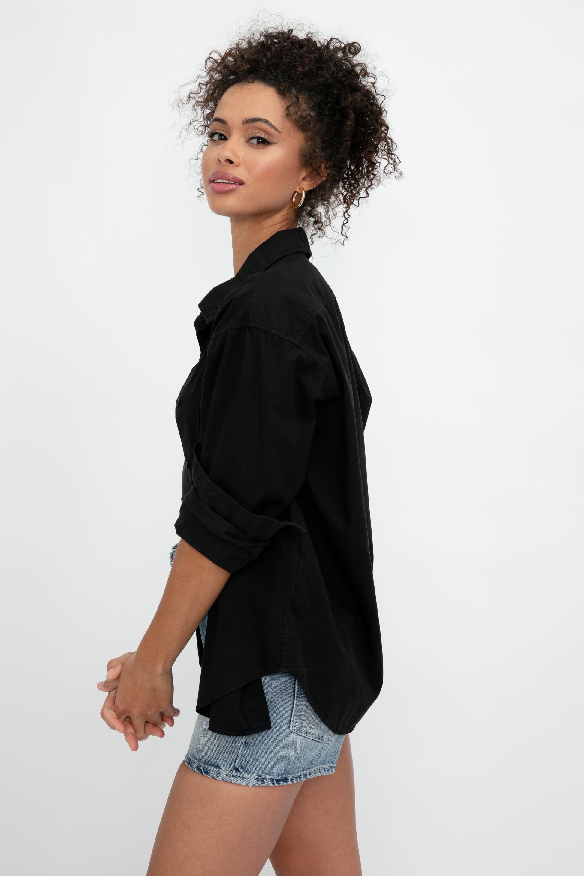 COTTON CITIZEN Santorini Shirt in Jet Black