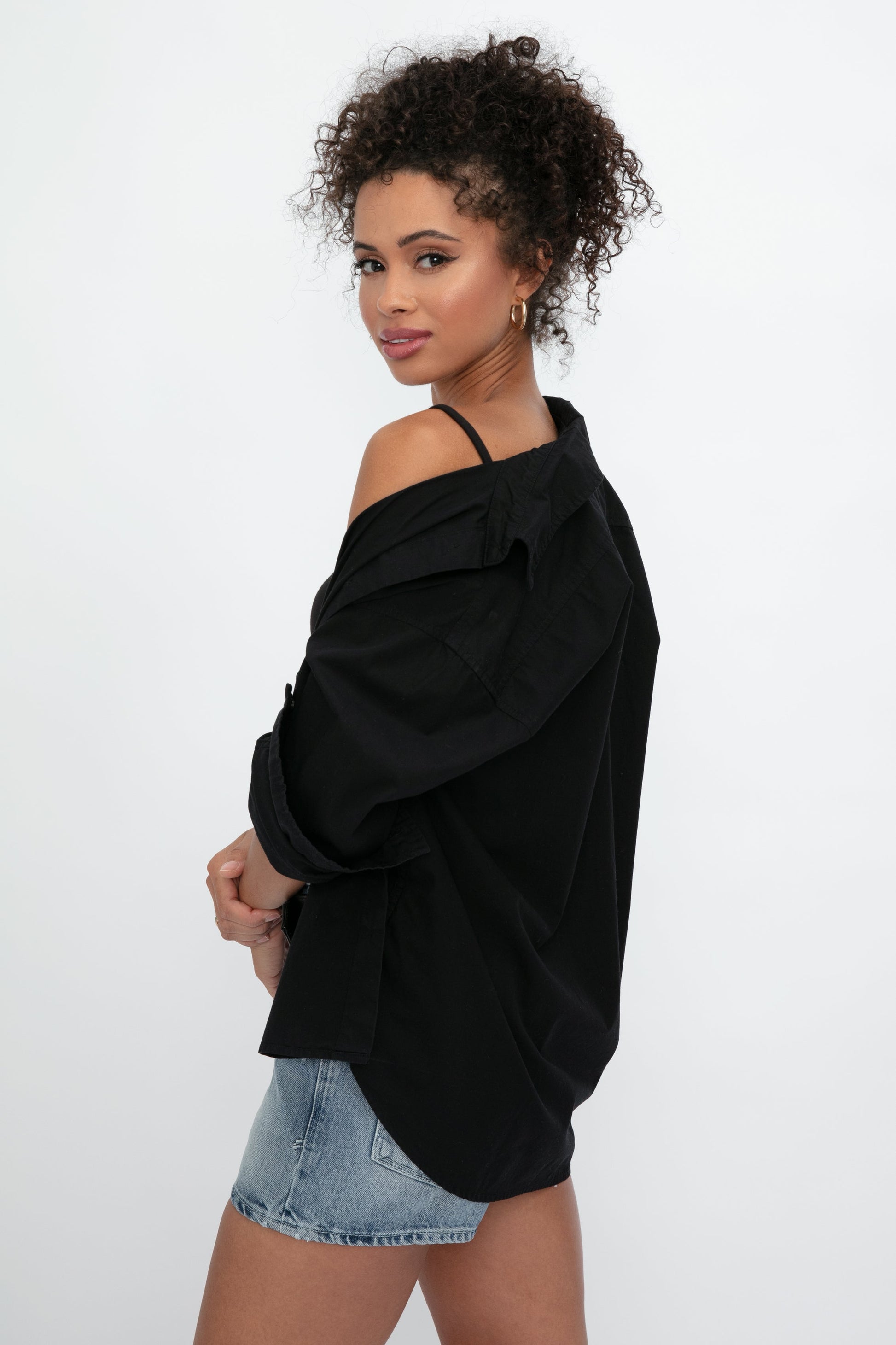 COTTON CITIZEN Santorini Shirt in Jet Black