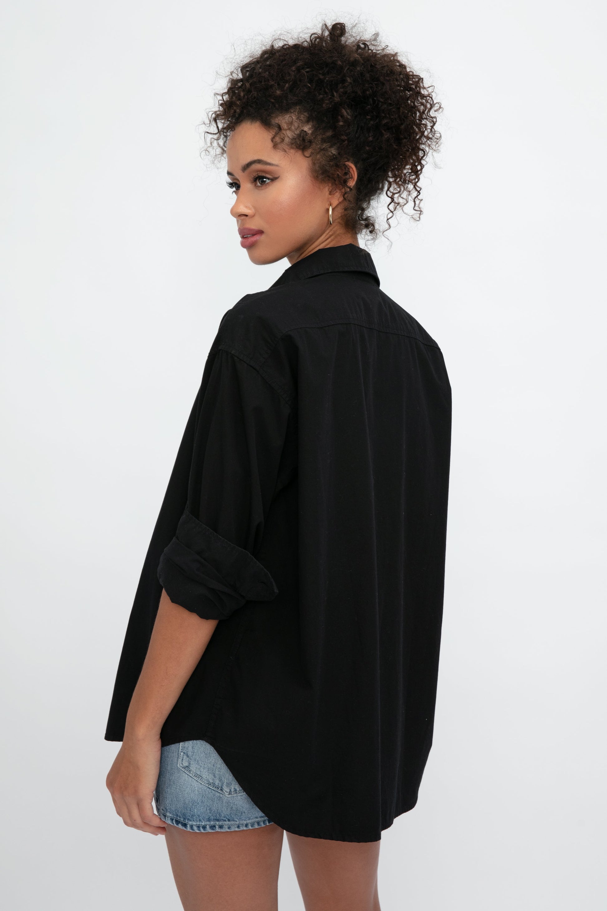 COTTON CITIZEN Santorini Shirt in Jet Black