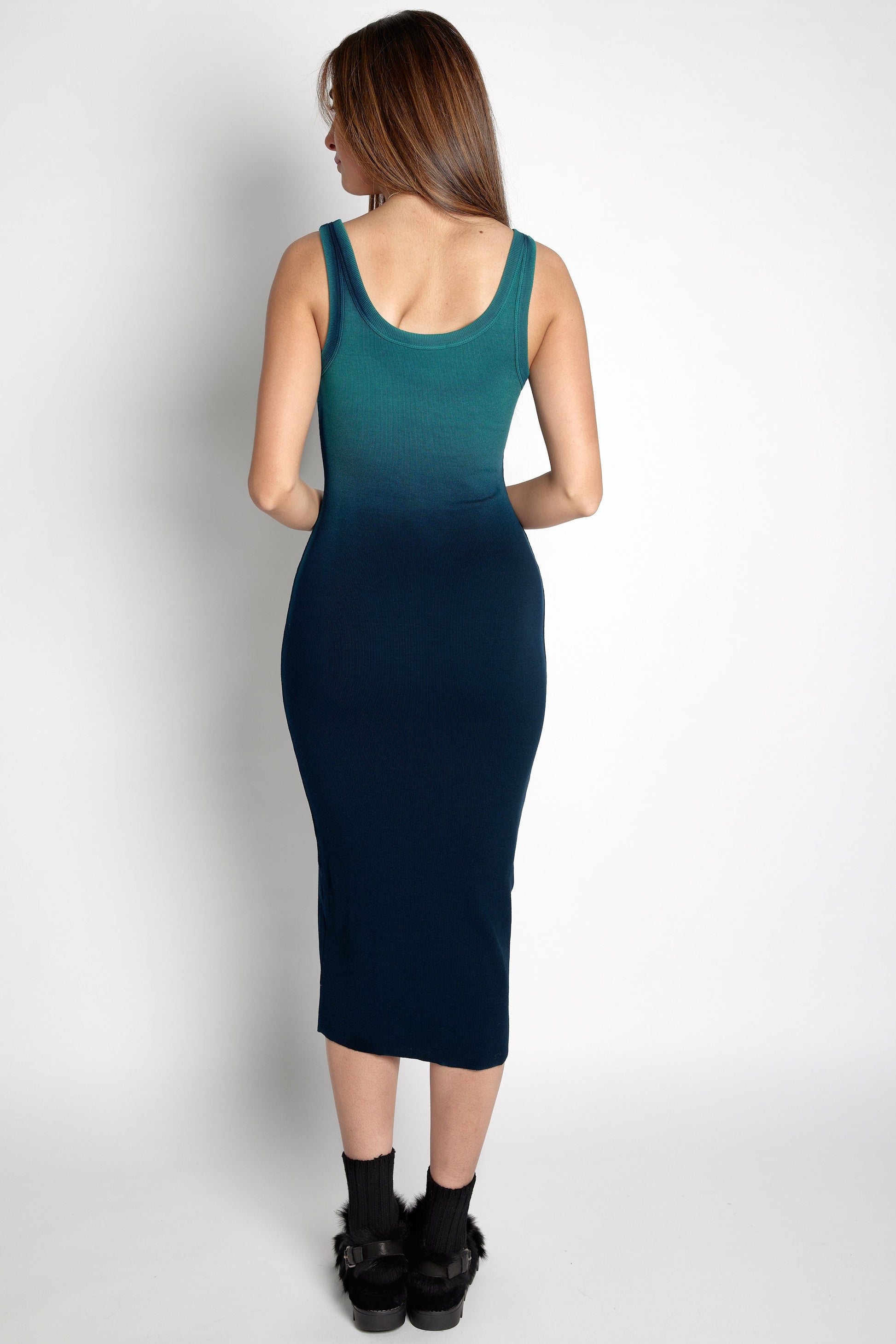 COTTON CITIZEN Verona Midi Dress in Blue Cast