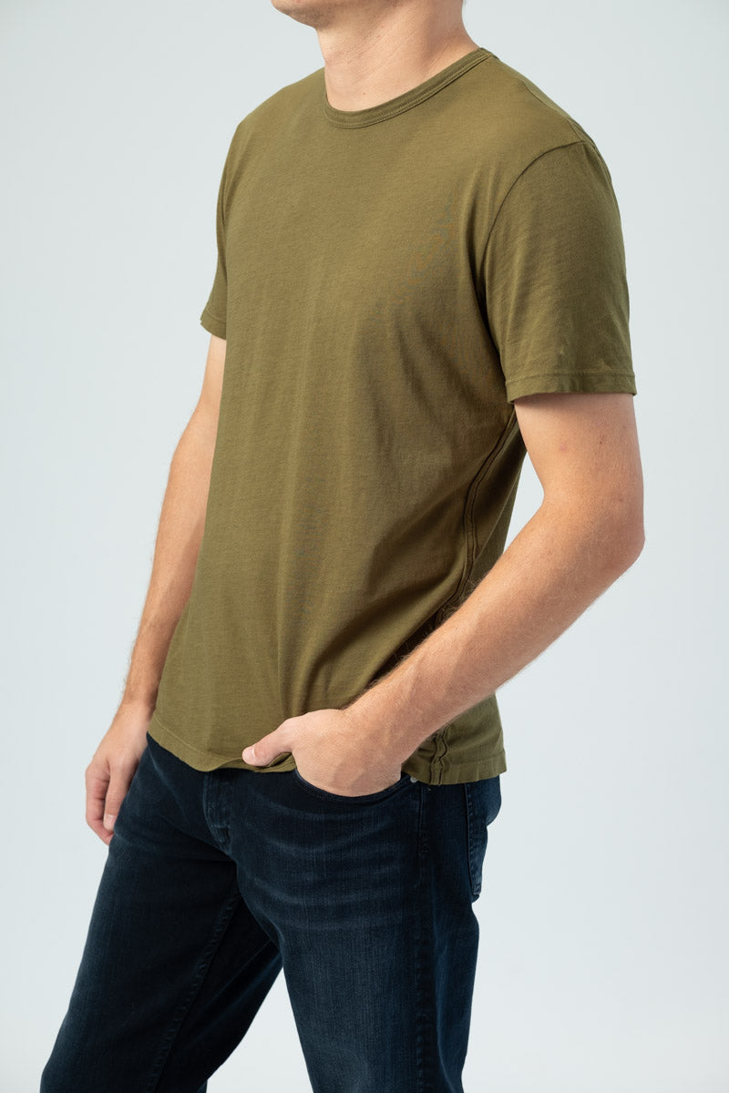 COTTON CITIZEN Classic Crewneck T-Shirt in Moss