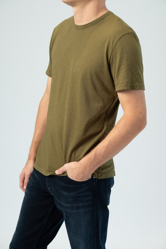 COTTON CITIZEN Classic Crewneck T-Shirt in Moss