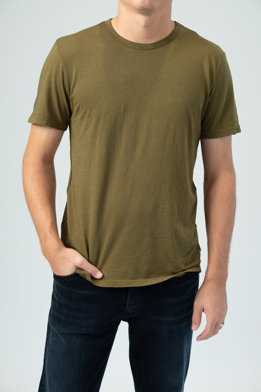 COTTON CITIZEN Classic Crewneck T-Shirt in Moss