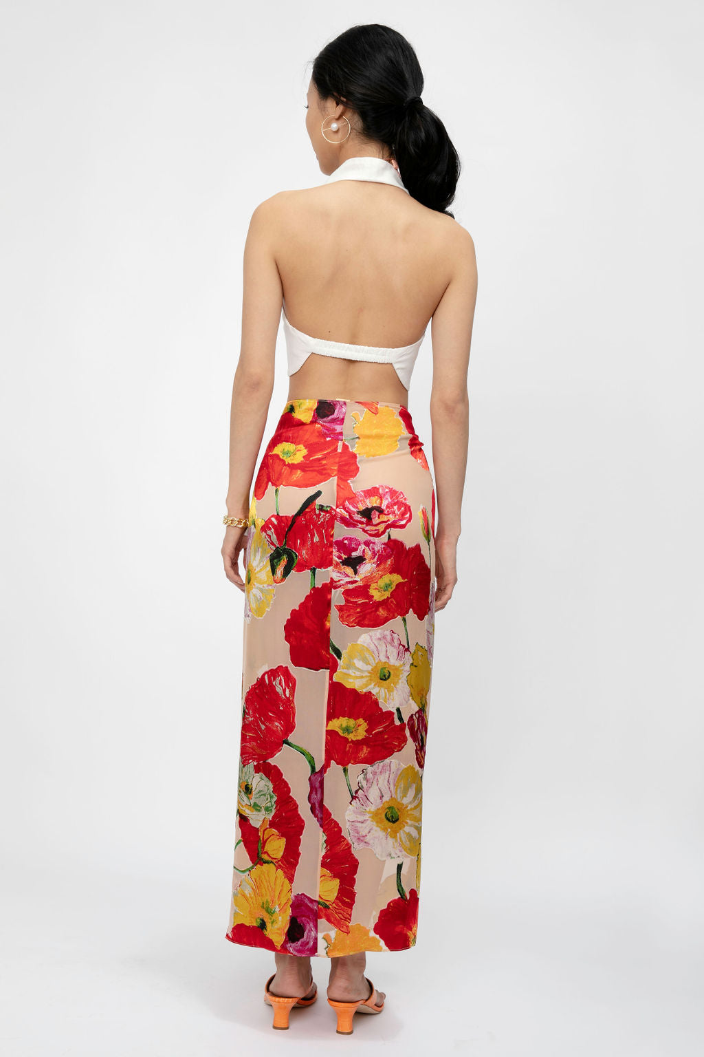 CULT GAIA Nila Skirt Coverup in Painted Floral