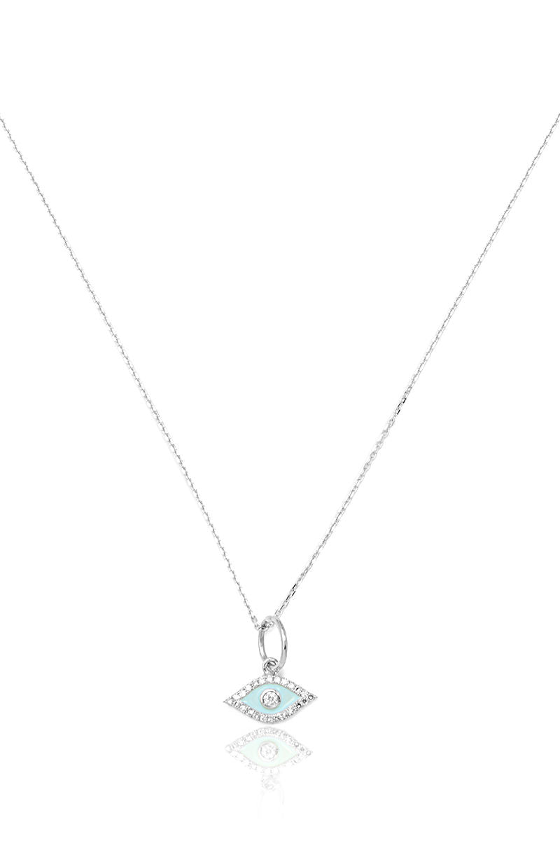 L.A. STEIN Blue Eye Necklace in Sterling Silver