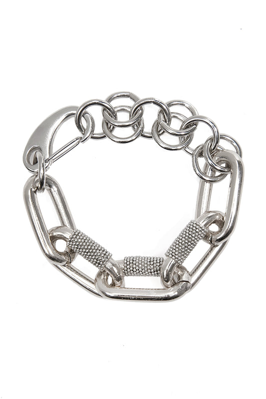 FABIANA FILIPPI Large Chain Link Bracelet in Nickel