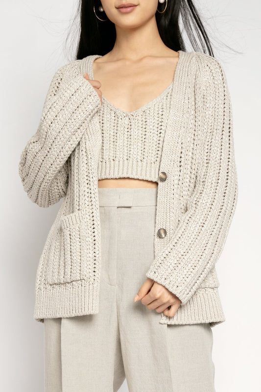 FABIANA FILIPPI Cotton Cardigan in Bamboo