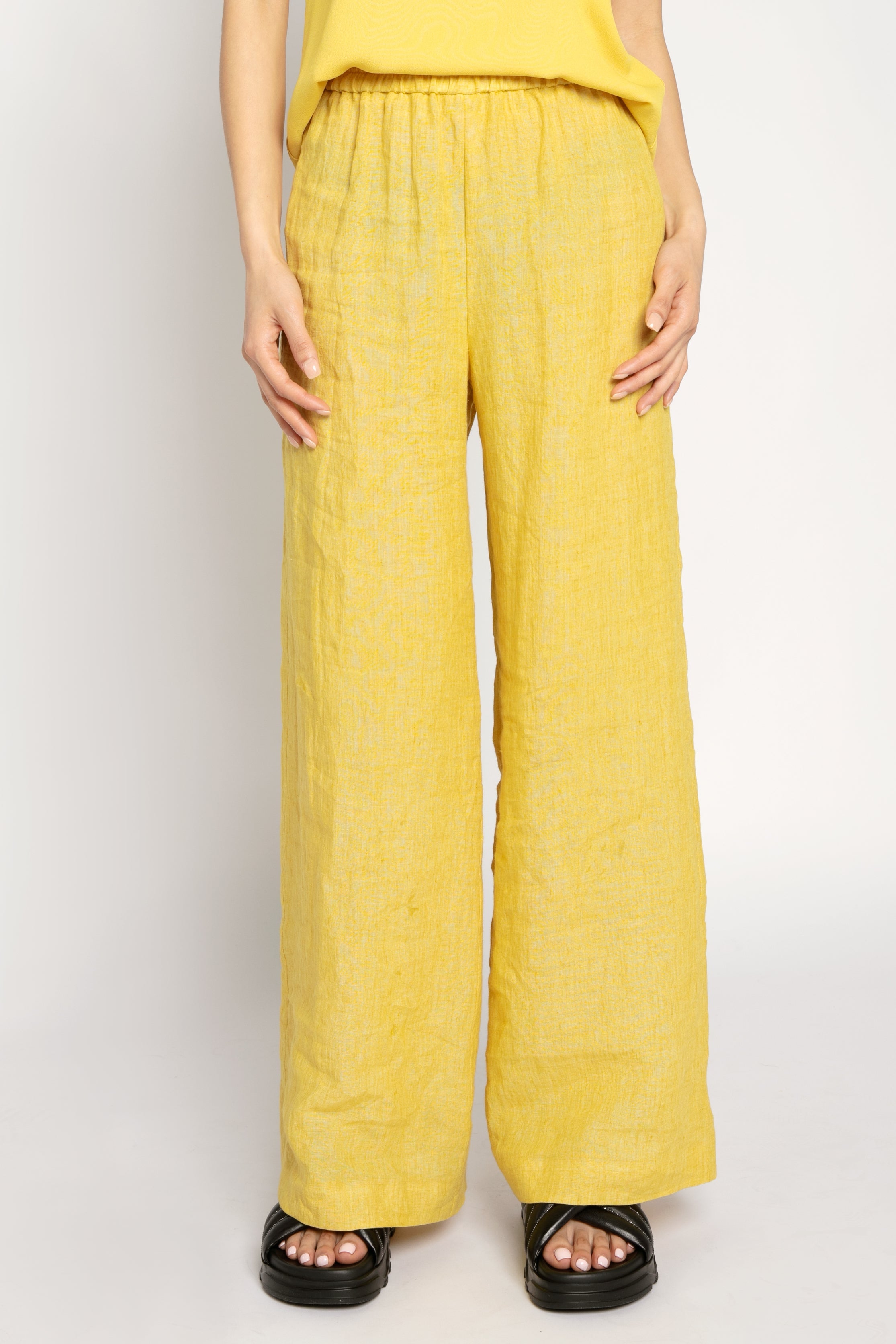 Linen Pant in Saffron
