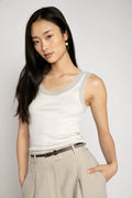 FABIANA FILIPPI Organic Cotton Tank Top in Off White