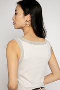 FABIANA FILIPPI Organic Cotton Tank Top in Off White