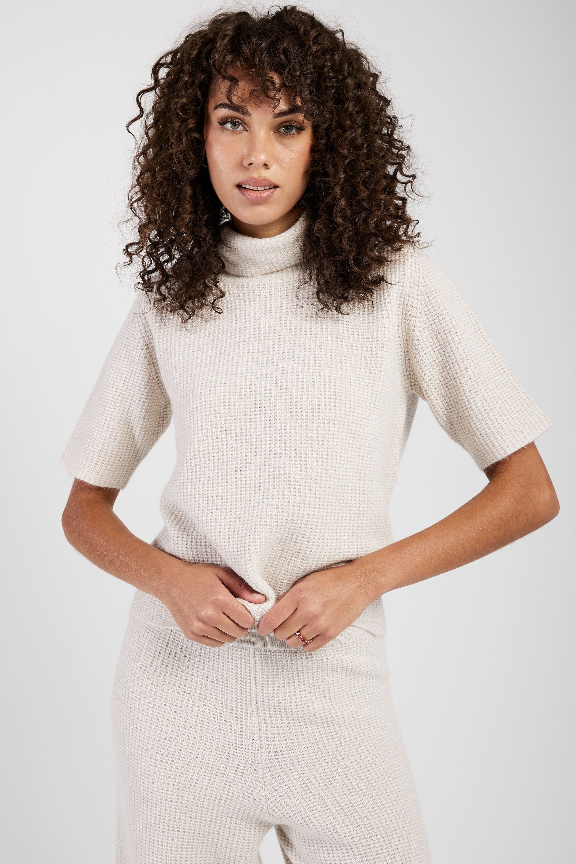 FABIANA FILIPPI Platinum and Mohair Sweater in Dune