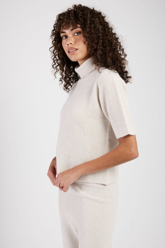 FABIANA FILIPPI Platinum and Mohair Sweater in Dune