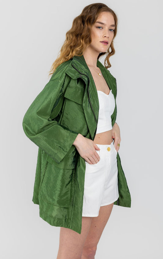 FABIANA FILIPPI Safari Jacket in Algae Green