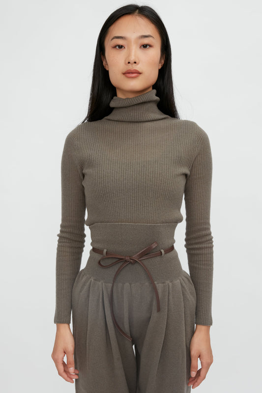 FABIANA FILIPPI Turtleneck Sweater in Militare