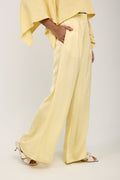 FABIANA FILIPPI Wide Leg Viscose Pant in Yellow