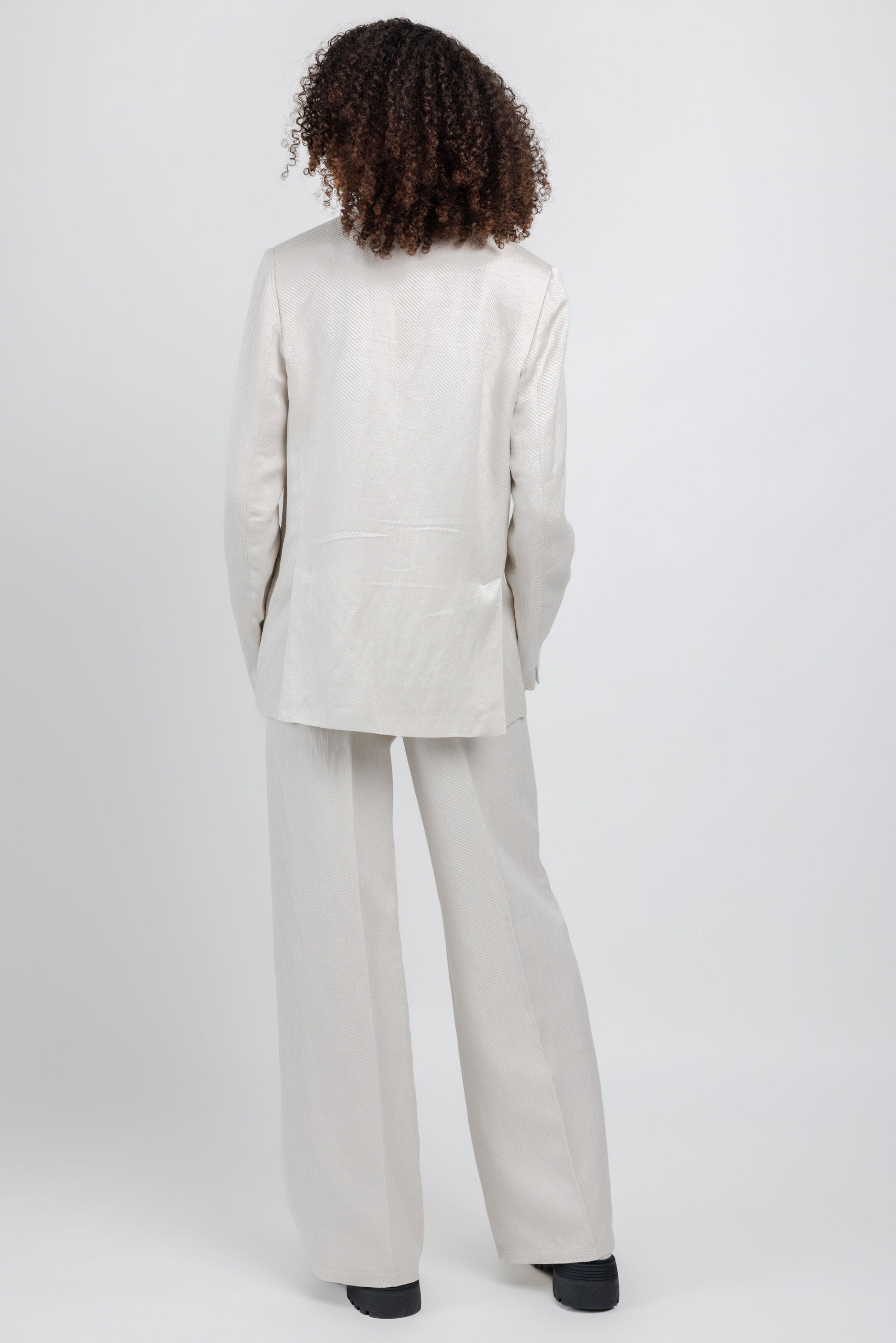 FORTE FORTE Diagonal Blazer in Perla