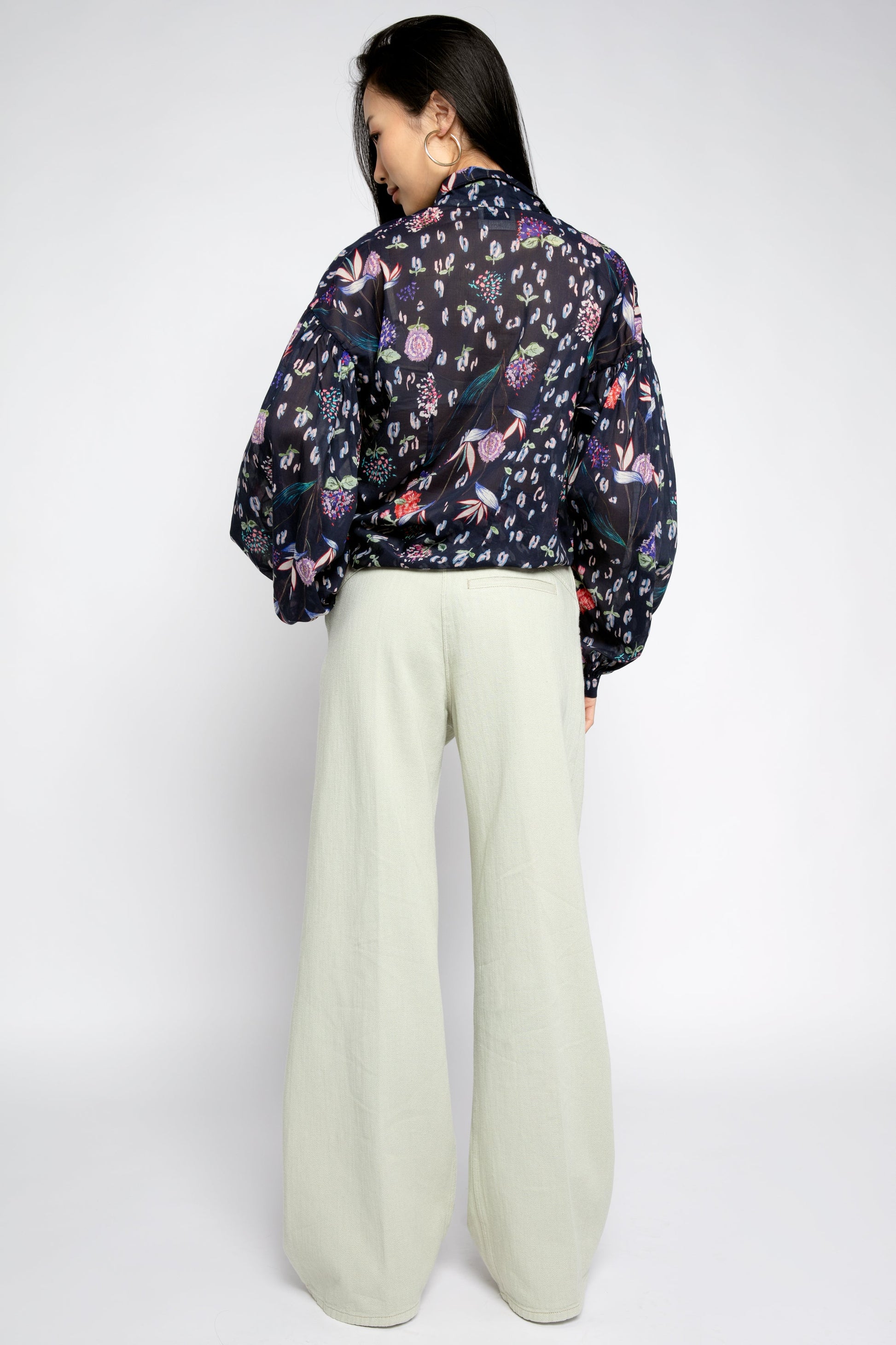FORTE FORTE Happy Jungle Print Bohemian Shirt in Luna