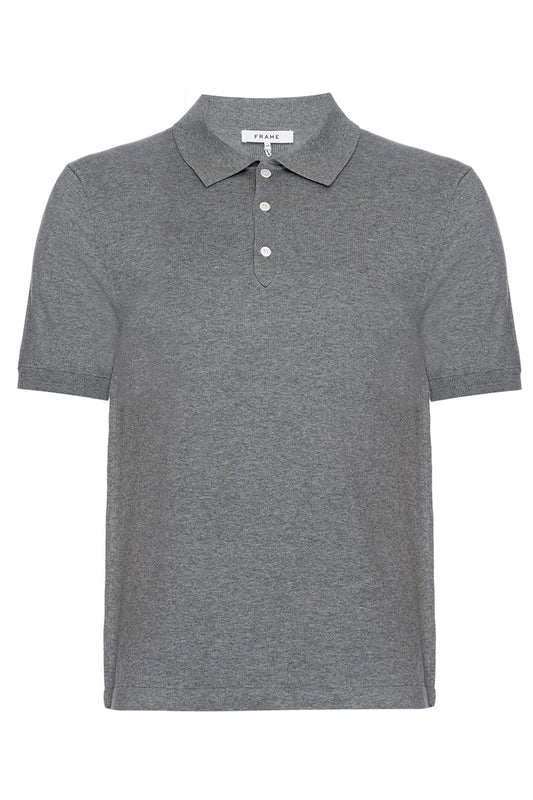 FRAME Luxe Polo in Gris Heather