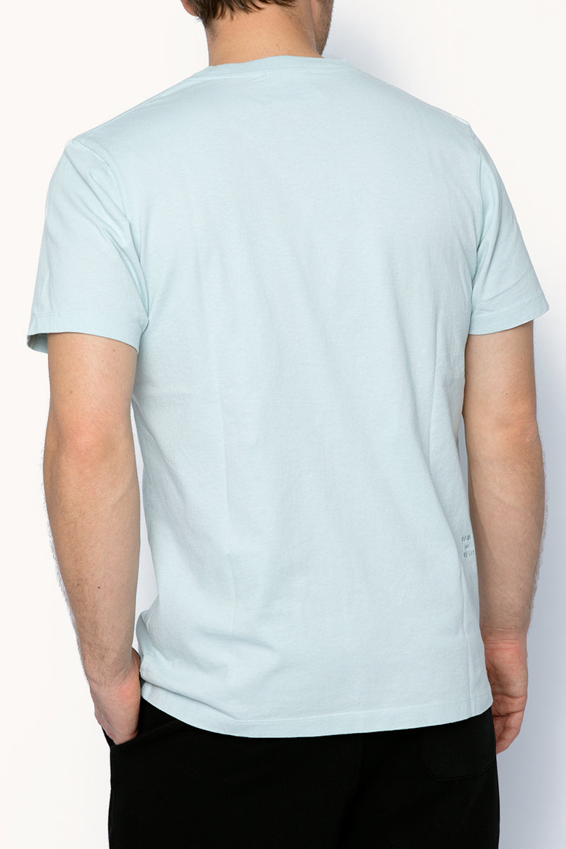 FRAME Logo T-Shirt in Sky Grey