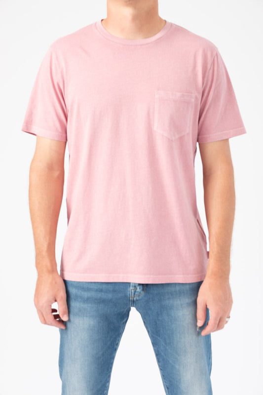 FRAME Short Sleeve Pocket Tee in Faded Lilac