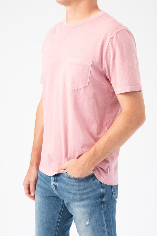FRAME Short Sleeve Pocket Tee in Faded Lilac
