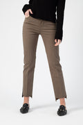 FRAME Le High Straight Raw Stagger Tuxedo Tape in Army Green
