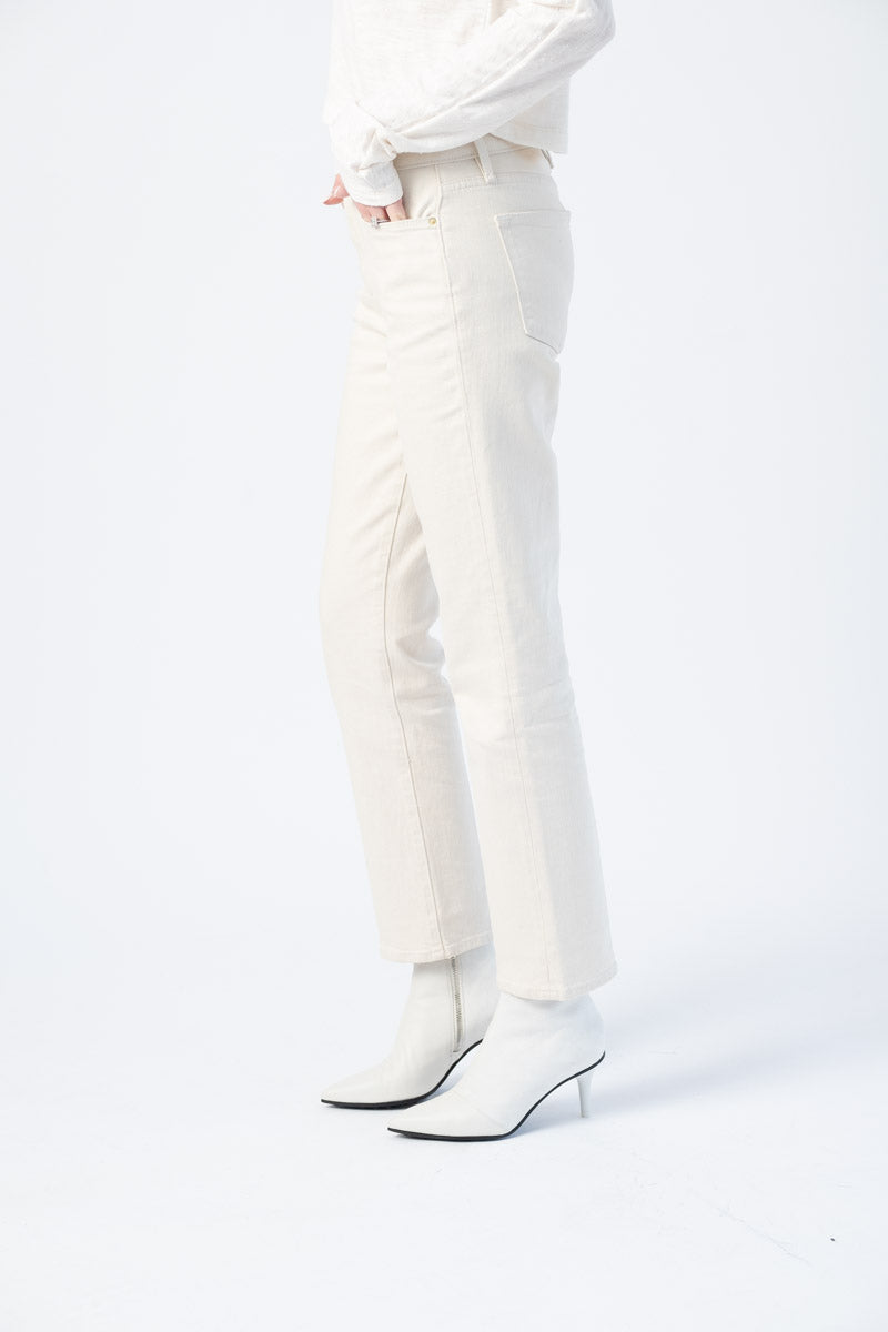 FRAME Le High Straight in Winter White