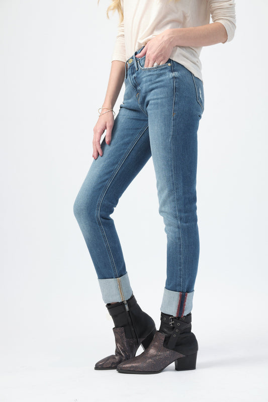 FRAME Le Nik Low Slung Jean in Moma