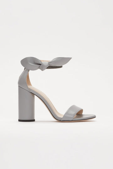 FABIANA FILIPPI Ester Heeled Leather Sandals in Rock Grey