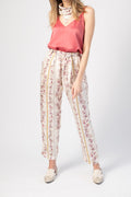 FORTE FORTE Guadaloupe Print Jacquard Pants in Cipria