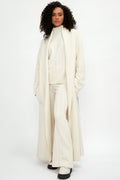 GENTRYPORTOFINO Cashmere Cardigan Coat in Burro